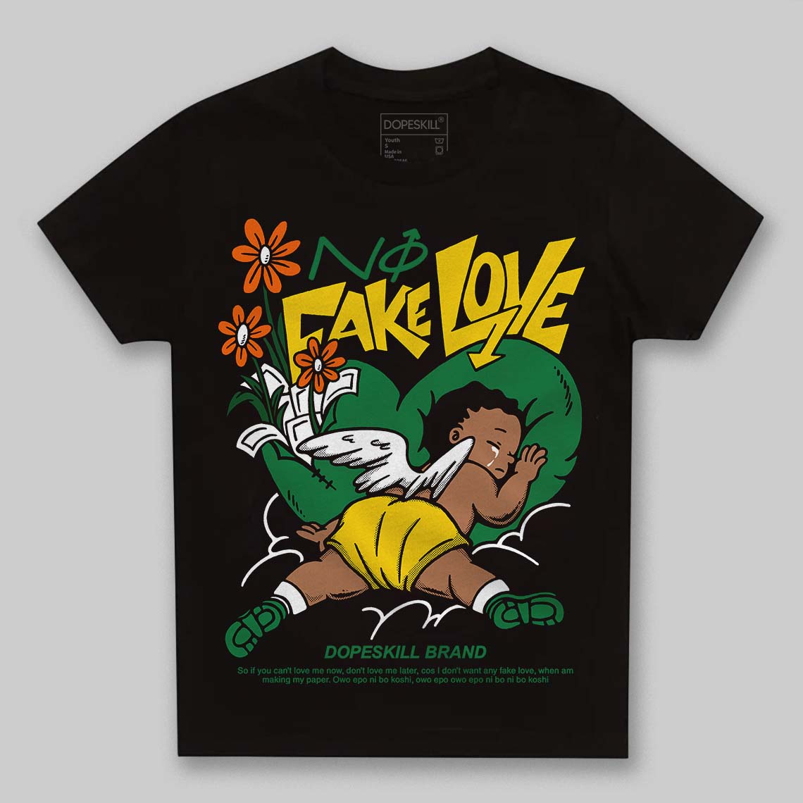 Green Collection DopeSkill Toddler Kids T-shirt No Fake Love Graphic