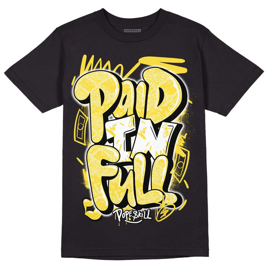 Yellow Snakeskin 11s DopeSkill T-Shirt New Paid In Full Graphic