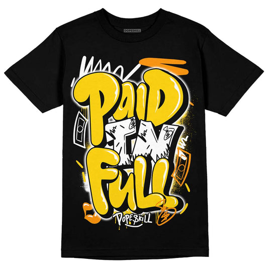 Yellow Ochre 6s DopeSkill T-Shirt New Paid In Full Graphic