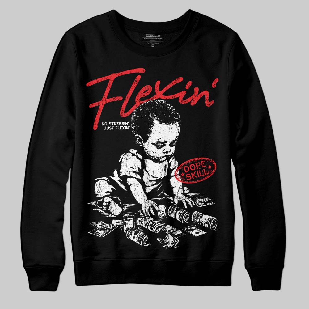 Red Collection DopeSkill Sweatshirt Flexin' Graphic