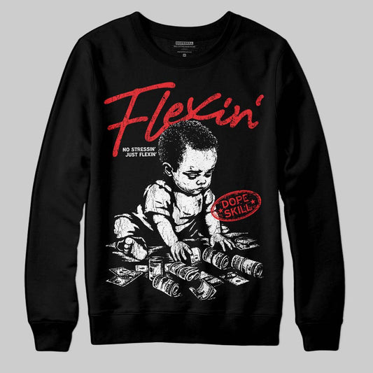Red Collection DopeSkill Sweatshirt Flexin' Graphic