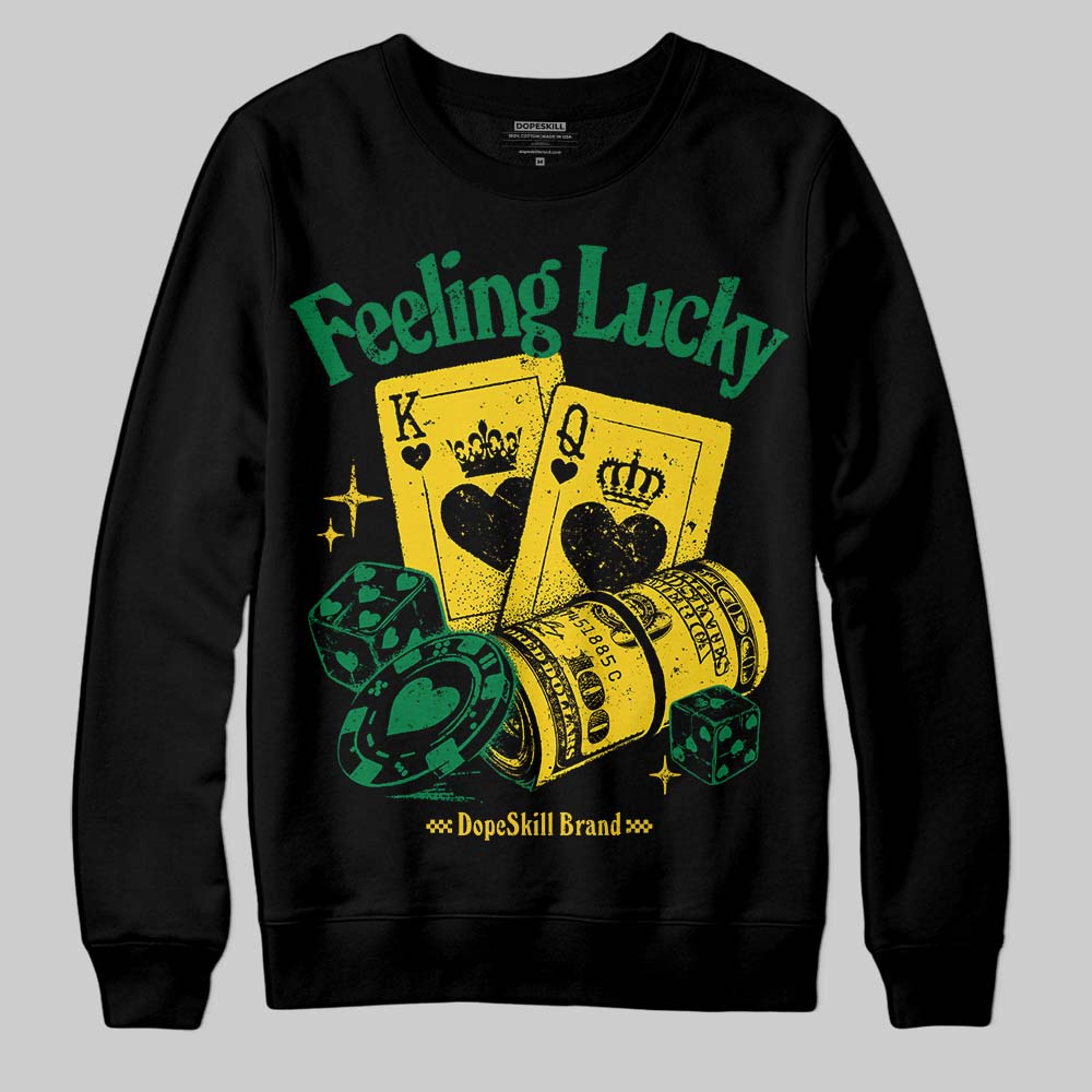 Green Collection DopeSkill Sweatshirt Feeling Lucky Graphic