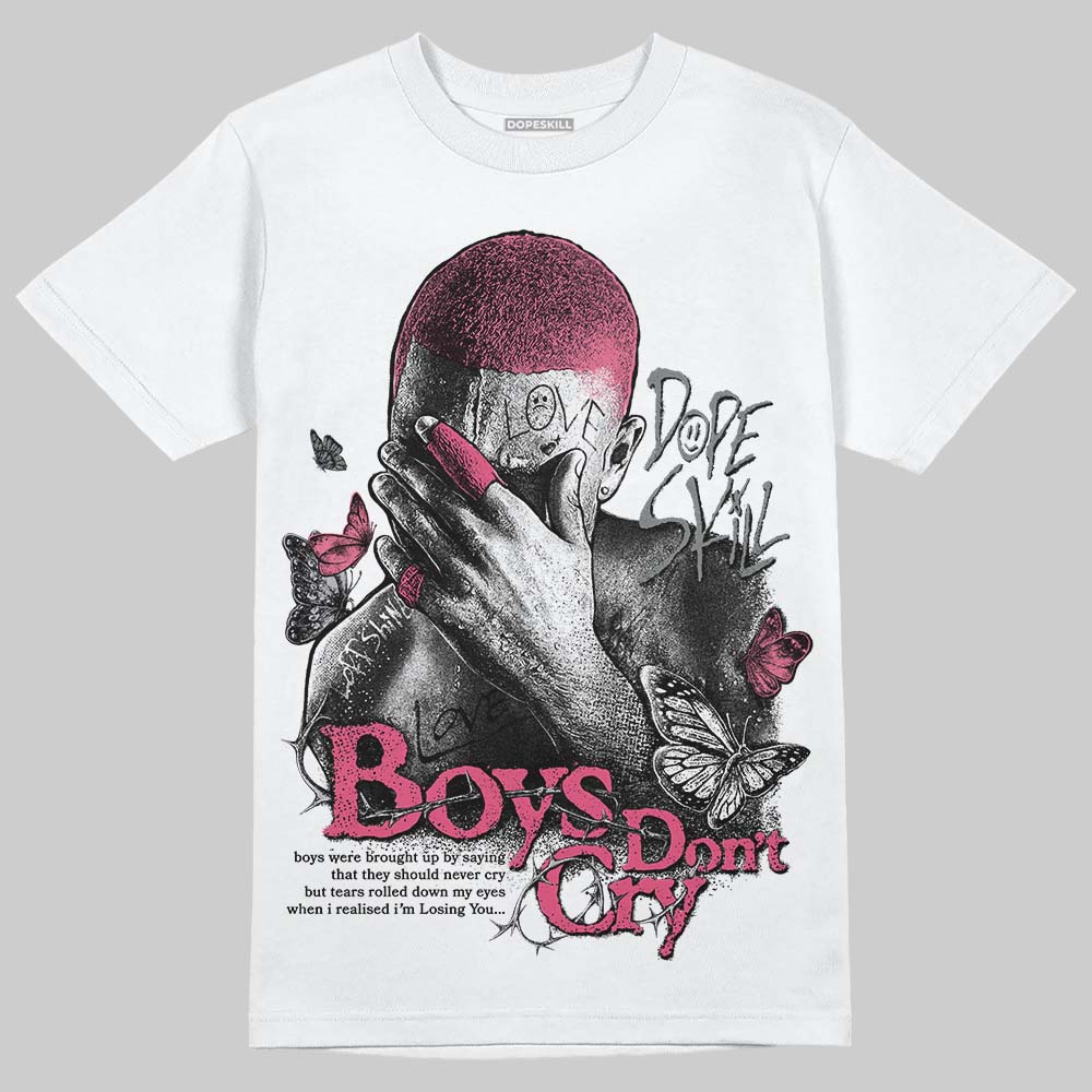 White Fluo Pink DopeSkill T-Shirt Boys Don't Cry Graphic