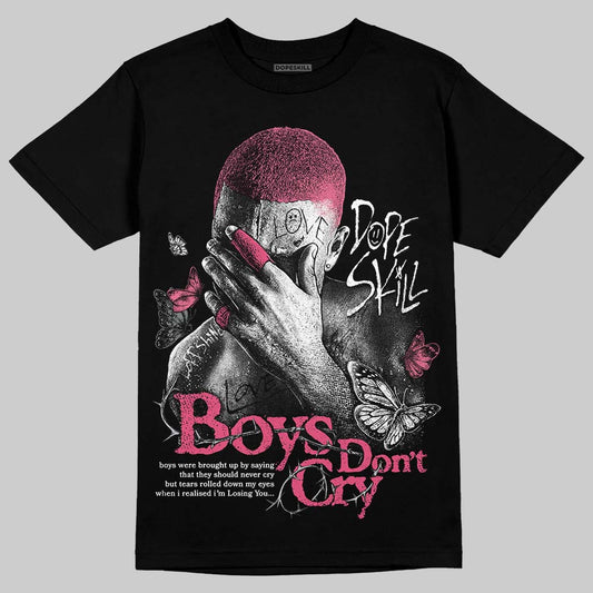 White Fluo Pink DopeSkill T-Shirt Boys Don't Cry Graphic