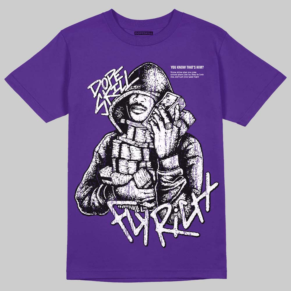 Grape 5s DopeSkill T-Shirt Fly Rich Graphic