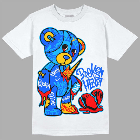 Royal Blue Collection DopeSkill T-Shirt Broken Heart Graphic