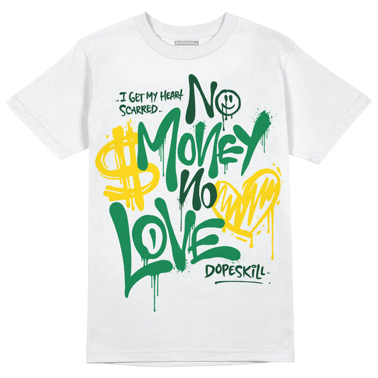 Green Collection DopeSkill T-Shirt No Money No Love Typo Graphic