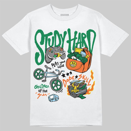 Green Collection DopeSkill T-Shirt Study Hard Graphic