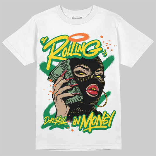 Green Collection DopeSkill T-Shirt Rolling in Money Graphic