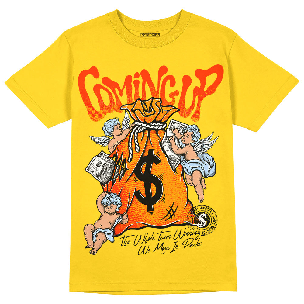 Yellow Ochre 6s DopeSkill Yellow T-shirt Money Bag Coming Up Graphic