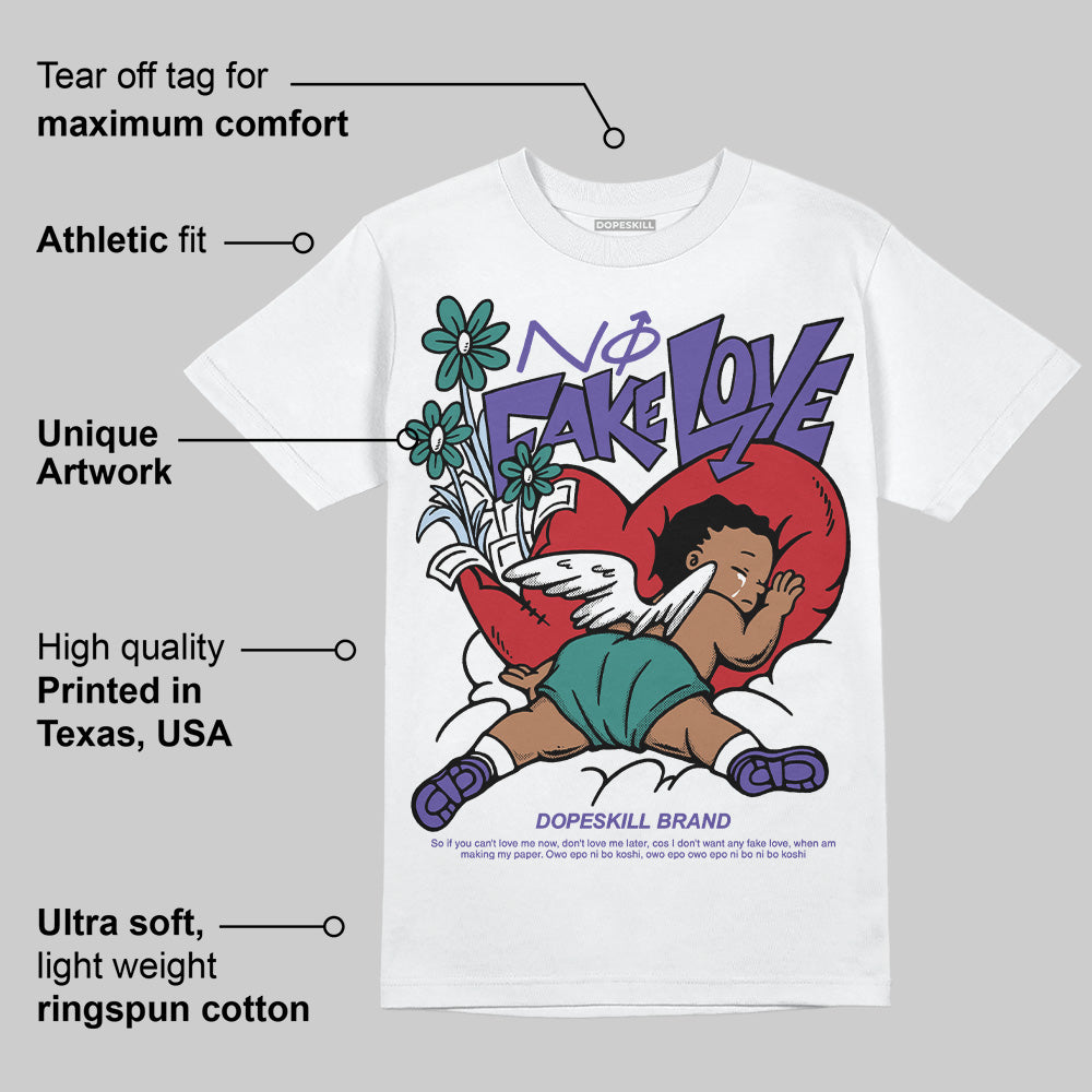 Grape 5s DopeSkill T-Shirt No Fake Love Graphic