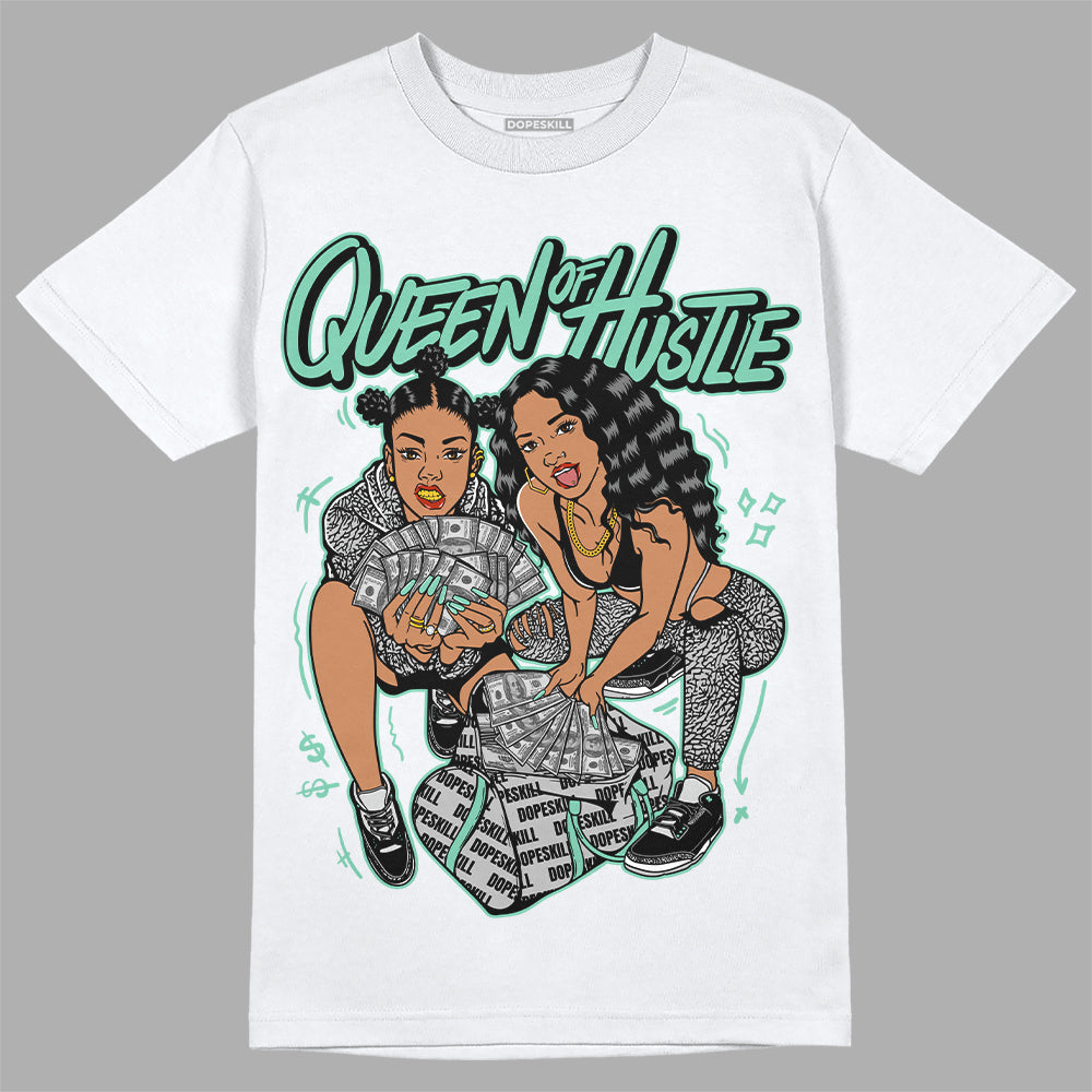 Green Glow 3s DopeSkill T-Shirt Queen Of Hustle Graphic