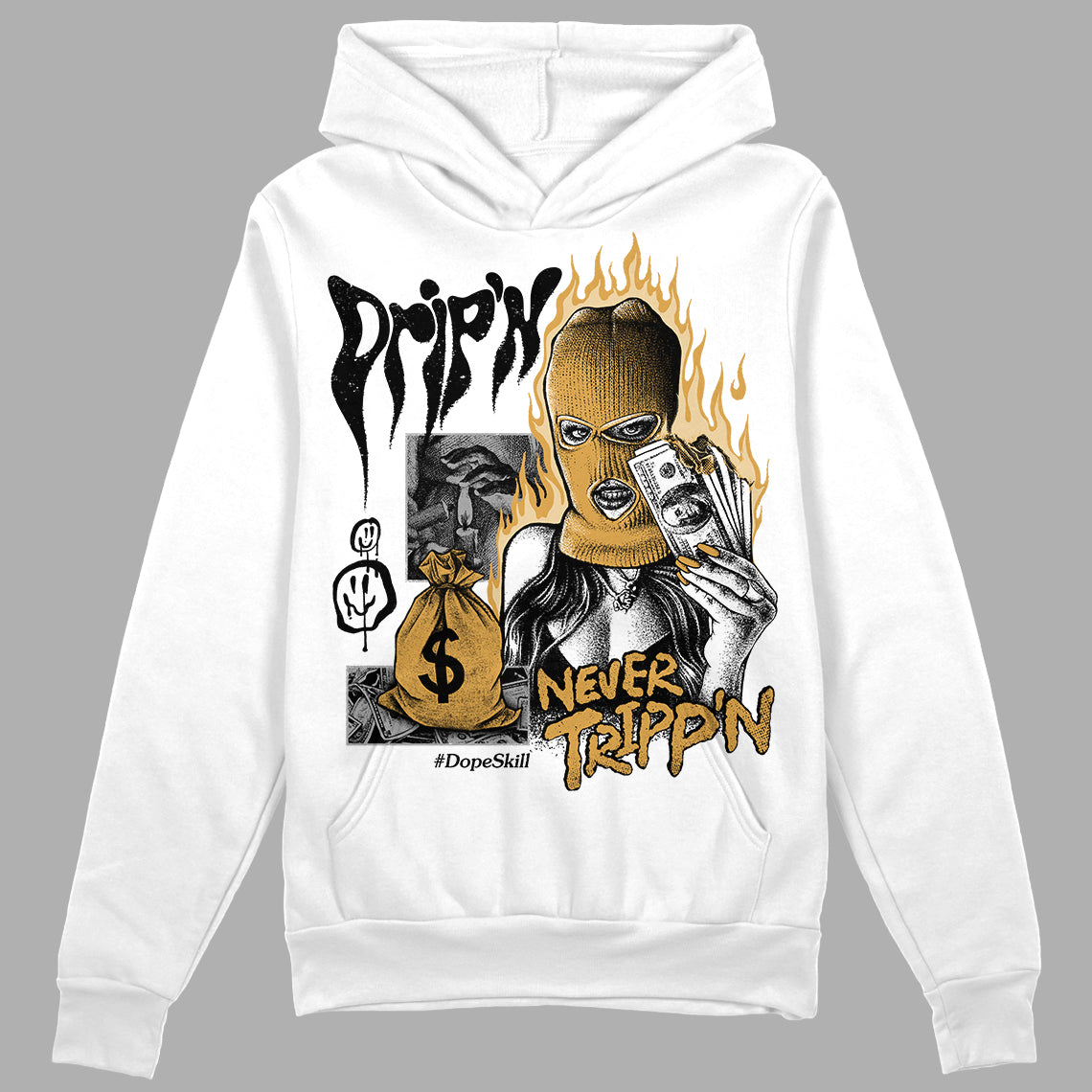 Gratitude 11s DopeSkill Hoodie Sweatshirt Drip'n Never Tripp'n Graphic