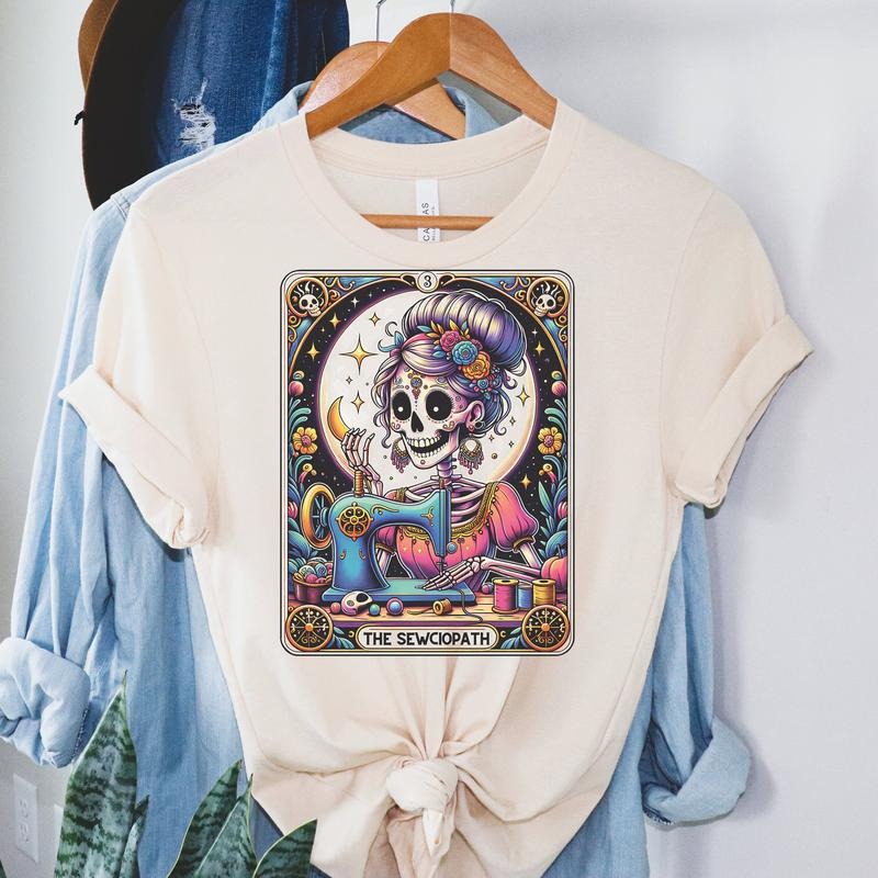 # 314 - The Sewciopath Tarot Card Design - Print Unisex Crew neck Tee T-shirt Hoodie, Sweatshirt | HypeCrazeTee.com