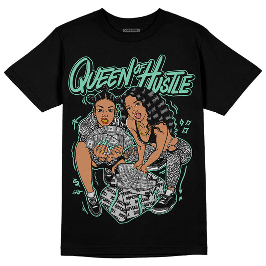 Green Glow 3s DopeSkill T-Shirt Queen Of Hustle Graphic