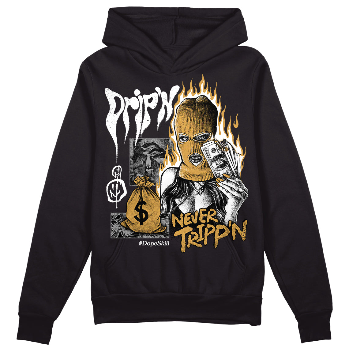 Gratitude 11s DopeSkill Hoodie Sweatshirt Drip'n Never Tripp'n Graphic