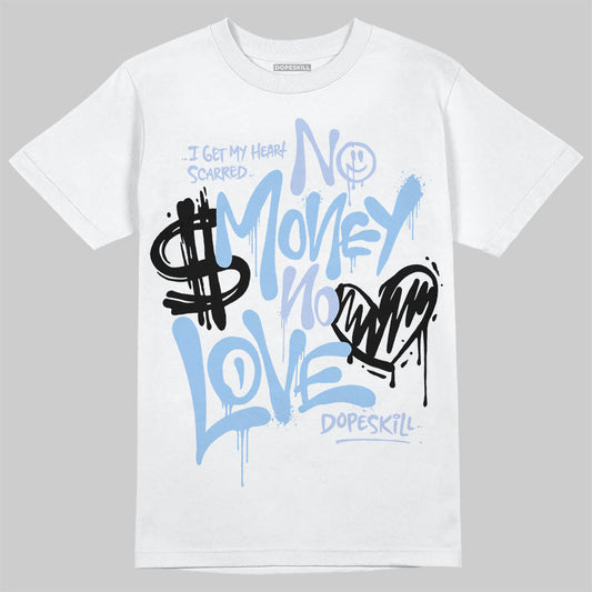 Women's Runner Sneaker Light Blue DopeSkill T-Shirt No Money No Love Typo Graphic