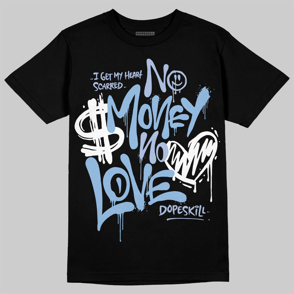 Women's Runner Sneaker Light Blue DopeSkill T-Shirt No Money No Love Typo Graphic