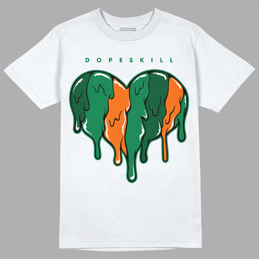 Green Collection DopeSkill T-Shirt Slime Drip Heart Graphic