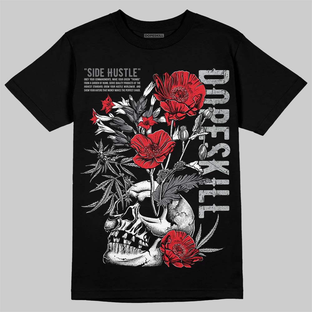 Wolf Grey 12s DopeSkill T-Shirt Side Hustle Graphic