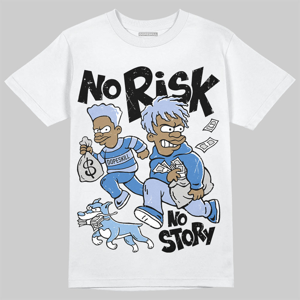 Women's Runner Sneaker Light Blue DopeSkill T-Shirt No Risk No Story Graphic