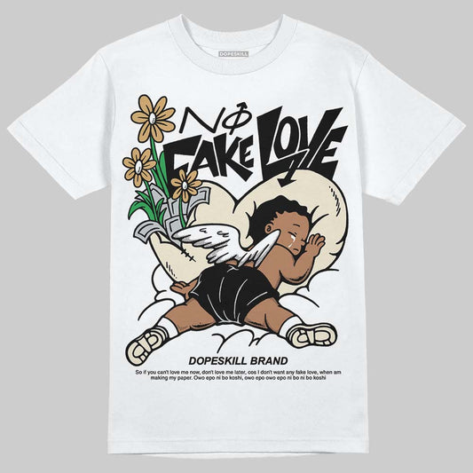 Reverse Metallic 5s DopeSkill T-Shirt No Fake Love Graphic