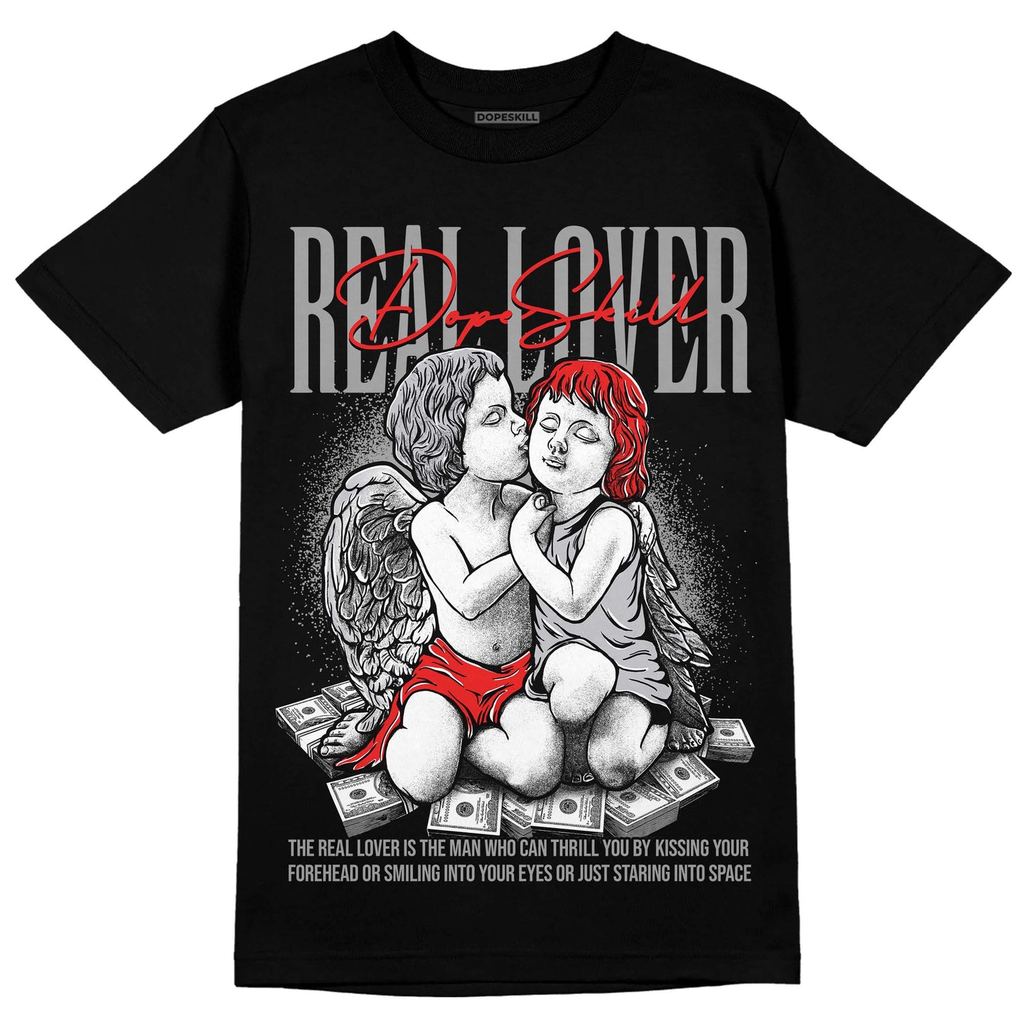 Grey Collection DopeSkill T-Shirt Real Lover Graphic