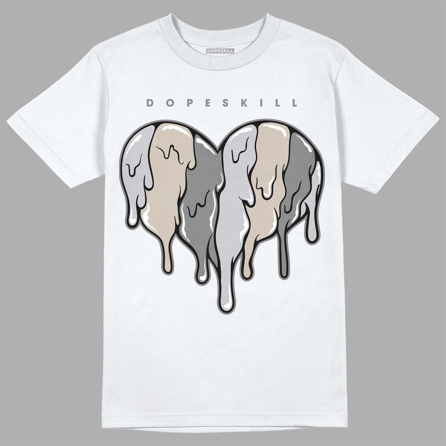 Grey Collection DopeSkill T-Shirt Slime Drip Heart Graphic