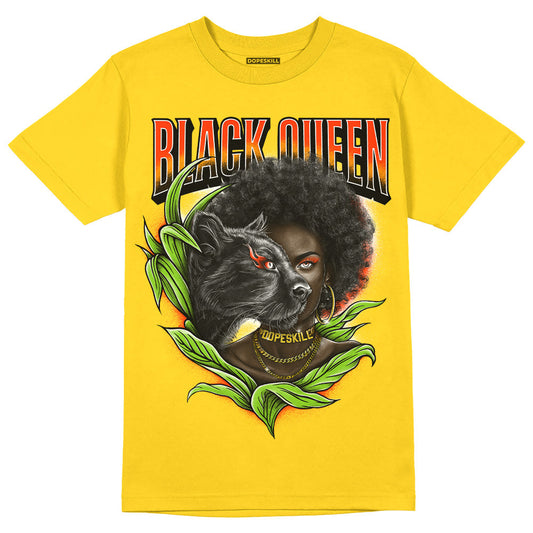 Yellow Ochre 6s DopeSkill Yellow T-shirt New Black Queen Graphic