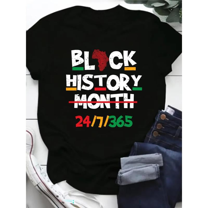 [Minimalist] Women's Plus Size Black T-Shirt