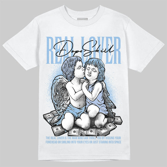 Women's Runner Sneaker Light Blue DopeSkill T-Shirt Real Lover Graphic