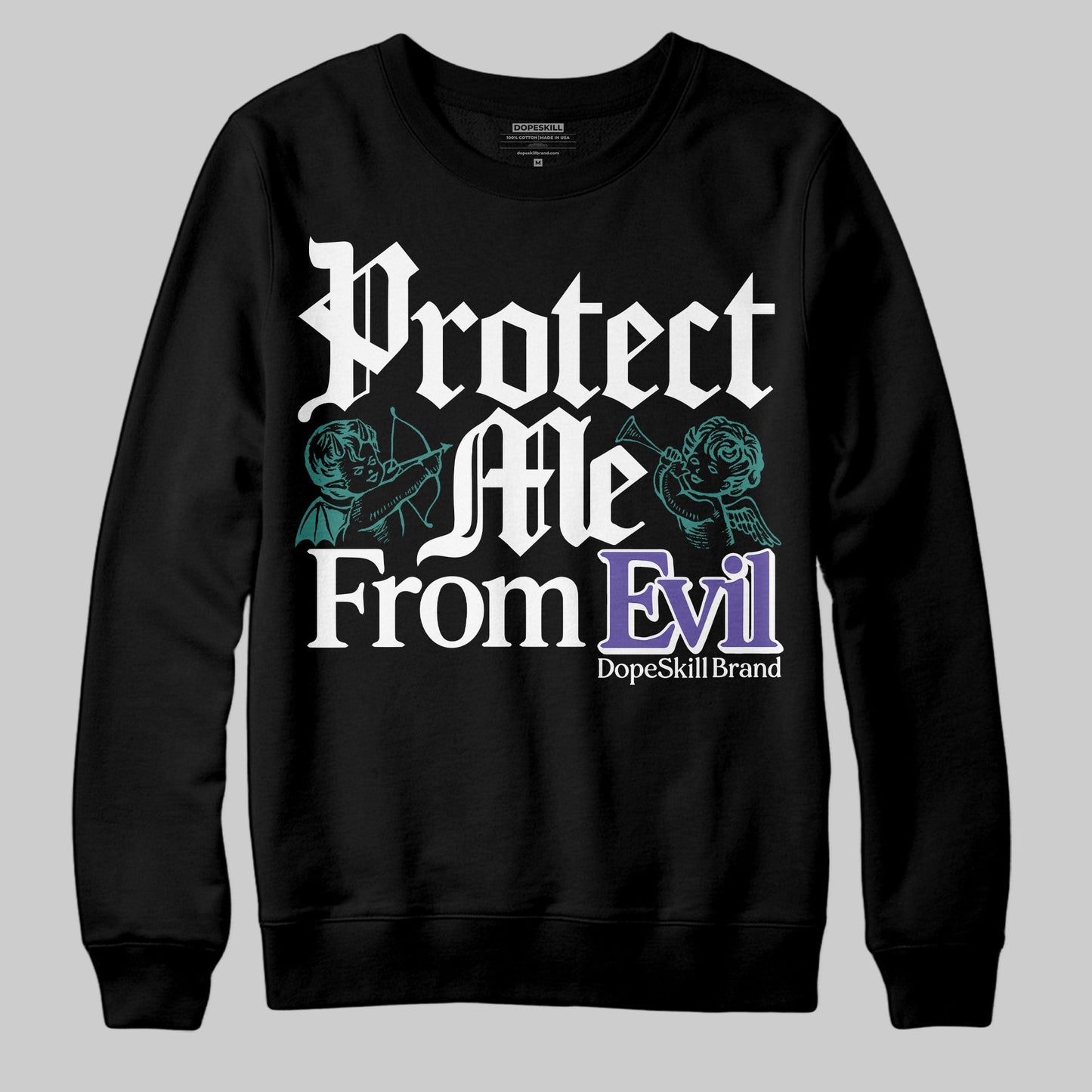 Grape 5s DopeSkill Sweatshirt Protect Me From Evil Graphic