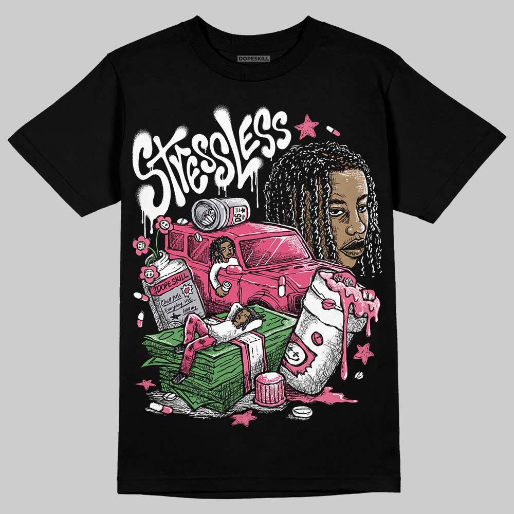 White Fluo Pink DopeSkill T-Shirt Stressless Graphic