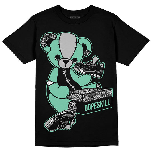 Green Glow 3s DopeSkill T-Shirt Sneakerhead BEAR Graphic