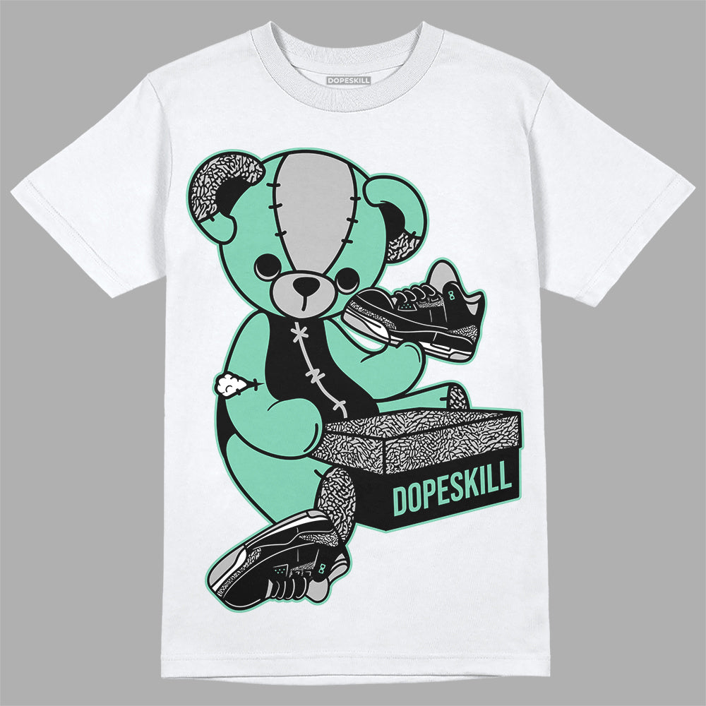 Green Glow 3s DopeSkill T-Shirt Sneakerhead BEAR Graphic