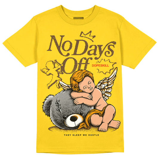 Yellow Ochre 6s DopeSkill Yellow T-shirt New No Days Off Graphic