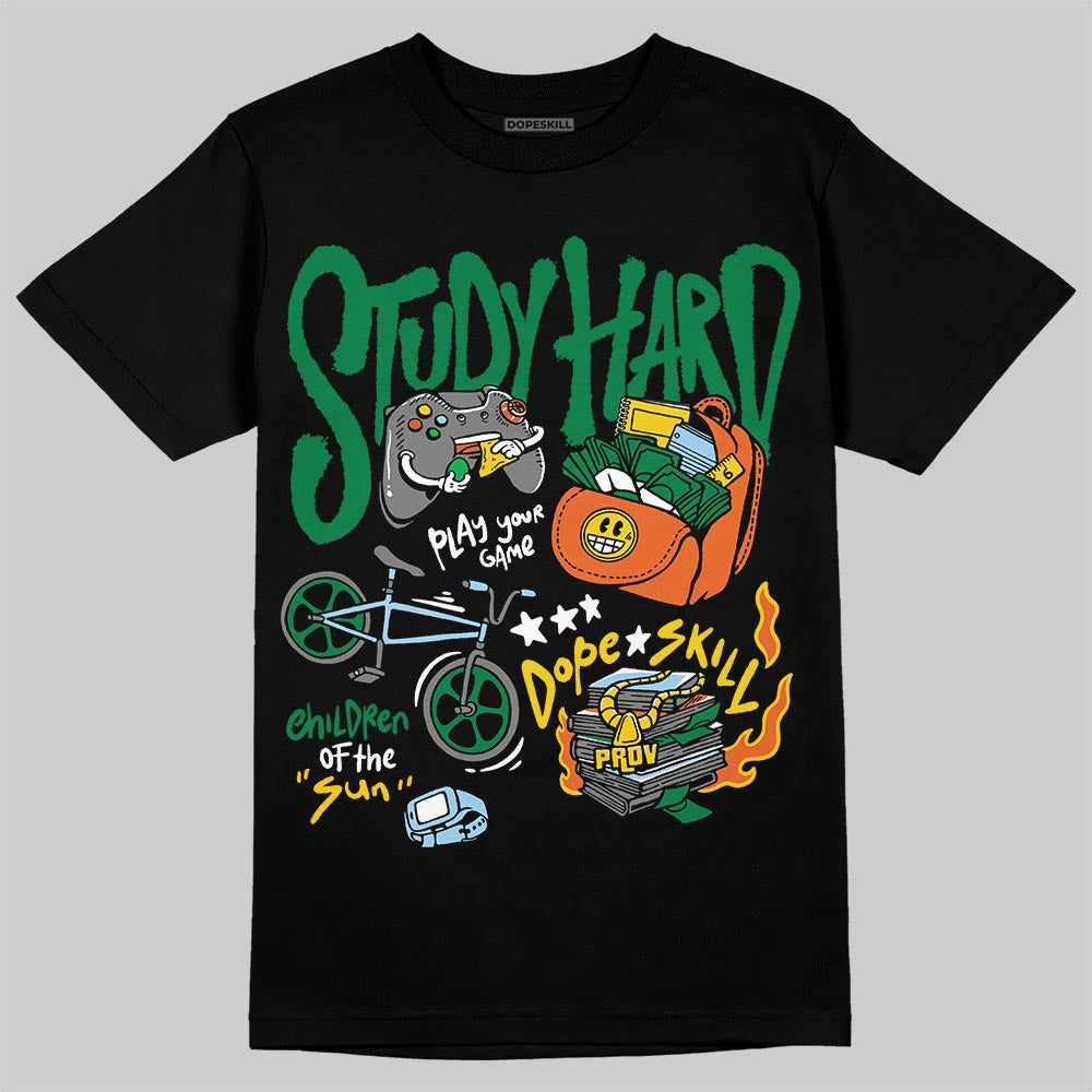 Green Collection DopeSkill T-Shirt Study Hard Graphic