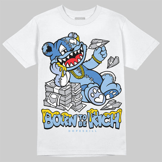Women's Runner Sneaker Light Blue DopeSkill T-Shirt Born To Be Rich Graphic