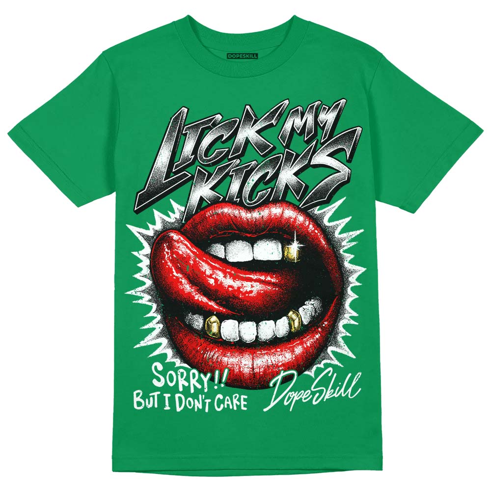 Green Collection DopeSkill Green T-shirt Lick My Kicks Graphic