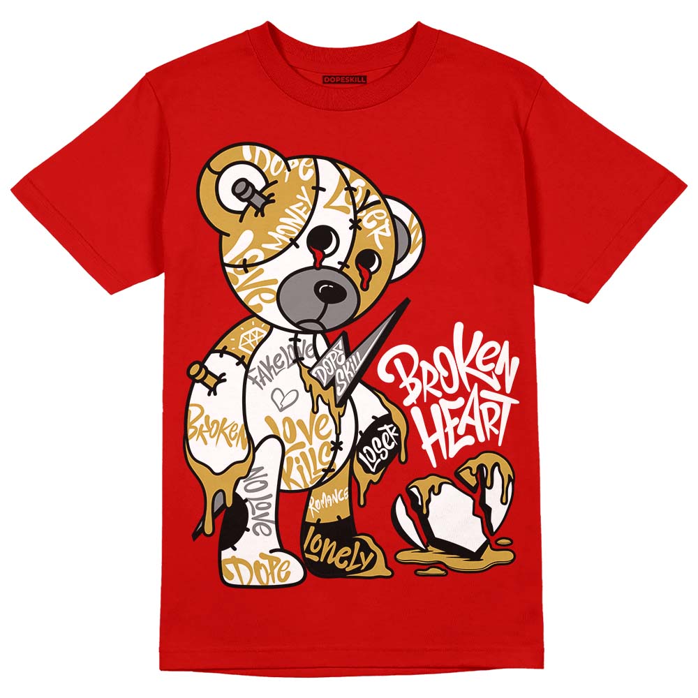 Red Collection DopeSkill Red T-shirt Broken Heart Graphic