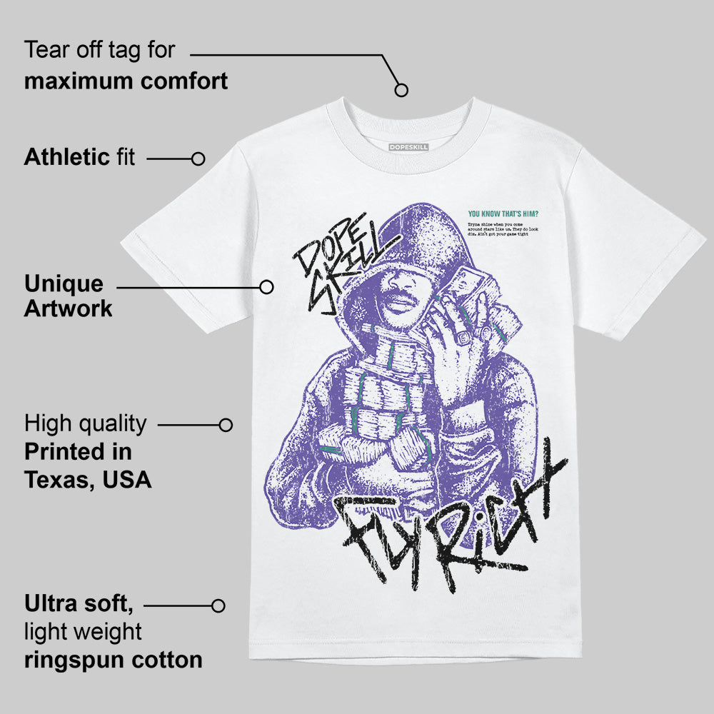 Grape 5s DopeSkill T-Shirt Fly Rich Graphic