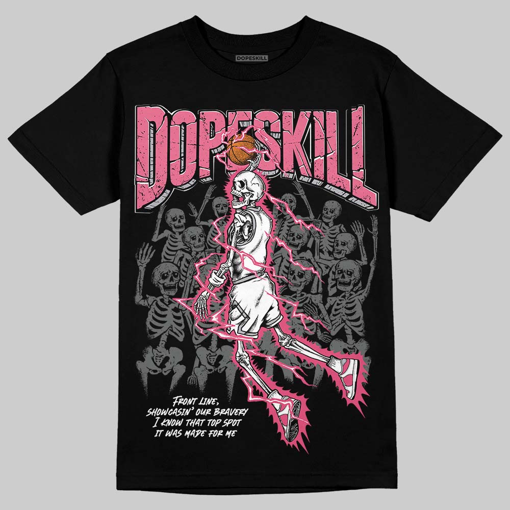 White Fluo Pink DopeSkill T-Shirt Thunder Dunk Graphic
