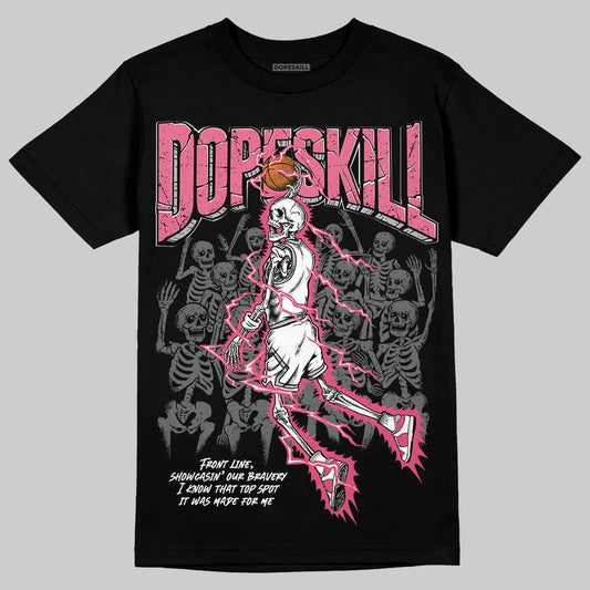 White Fluo Pink DopeSkill T-Shirt Thunder Dunk Graphic