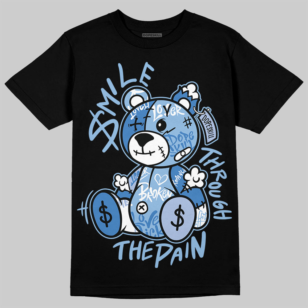 Women's Runner Sneaker Light Blue DopeSkill T-Shirt Smile Through The Pain Graphic