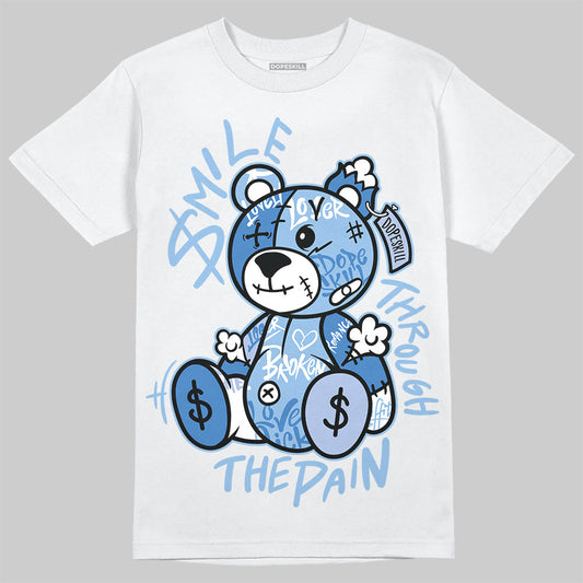 Women's Runner Sneaker Light Blue DopeSkill T-Shirt Smile Through The Pain Graphic