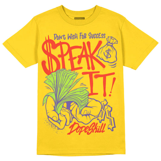 Yellow Ochre 6s DopeSkill Yellow T-shirt Speak It Graphic