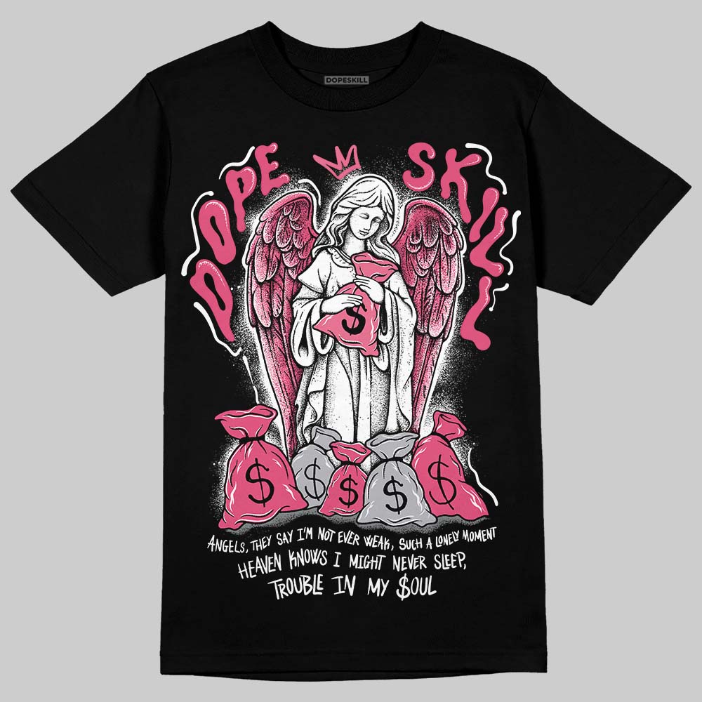 White Fluo Pink DopeSkill T-Shirt Angels Graphic