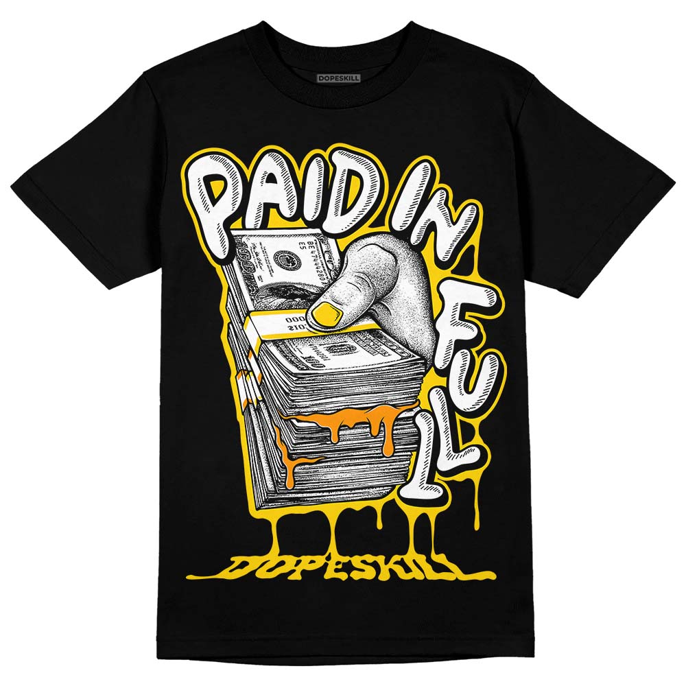 Yellow Ochre 6s DopeSkill T-Shirt Paid In Full Graphic
