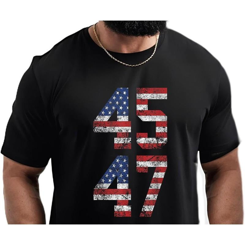 45 47 T-Shirt - Save America Shit - Trump 2024 Shit - Conservative Gift - Patriot - Funny - I'll Be Back Shirt -...