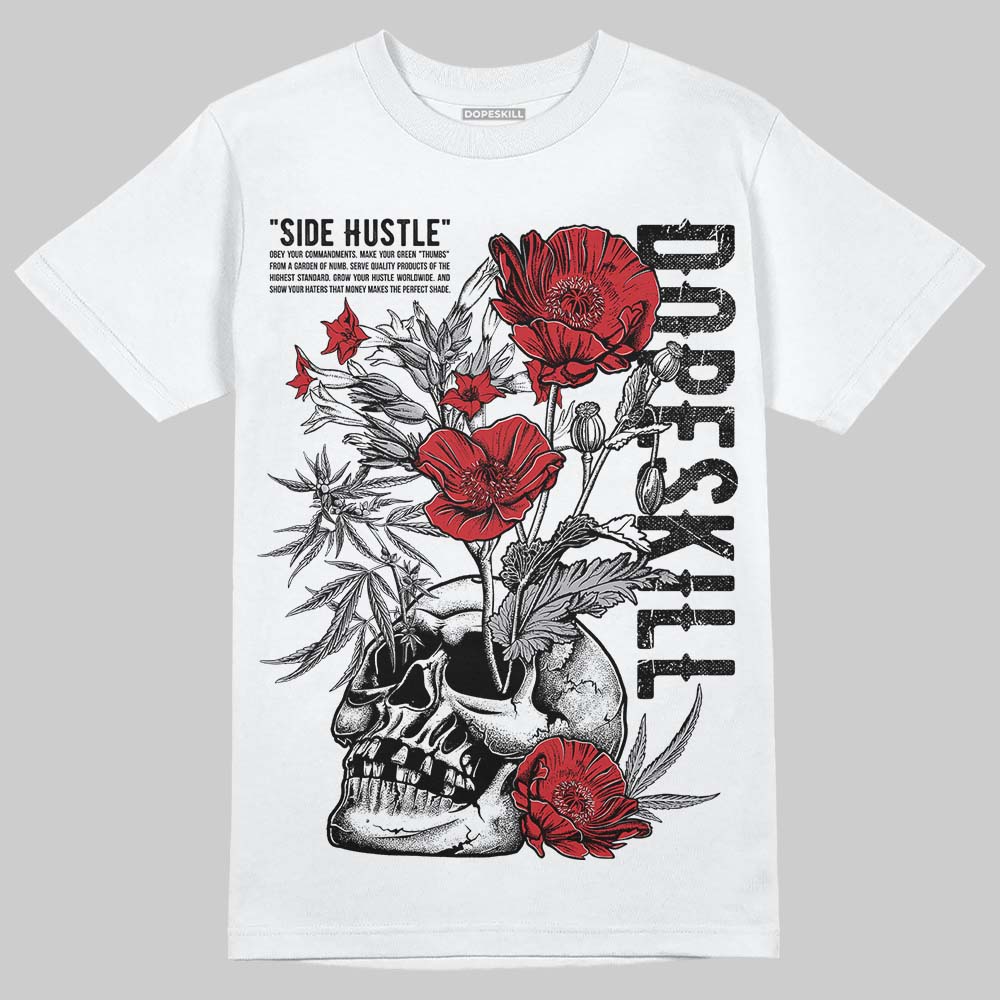 White Cement 4s DopeSkill T-Shirt Side Hustle Graphic